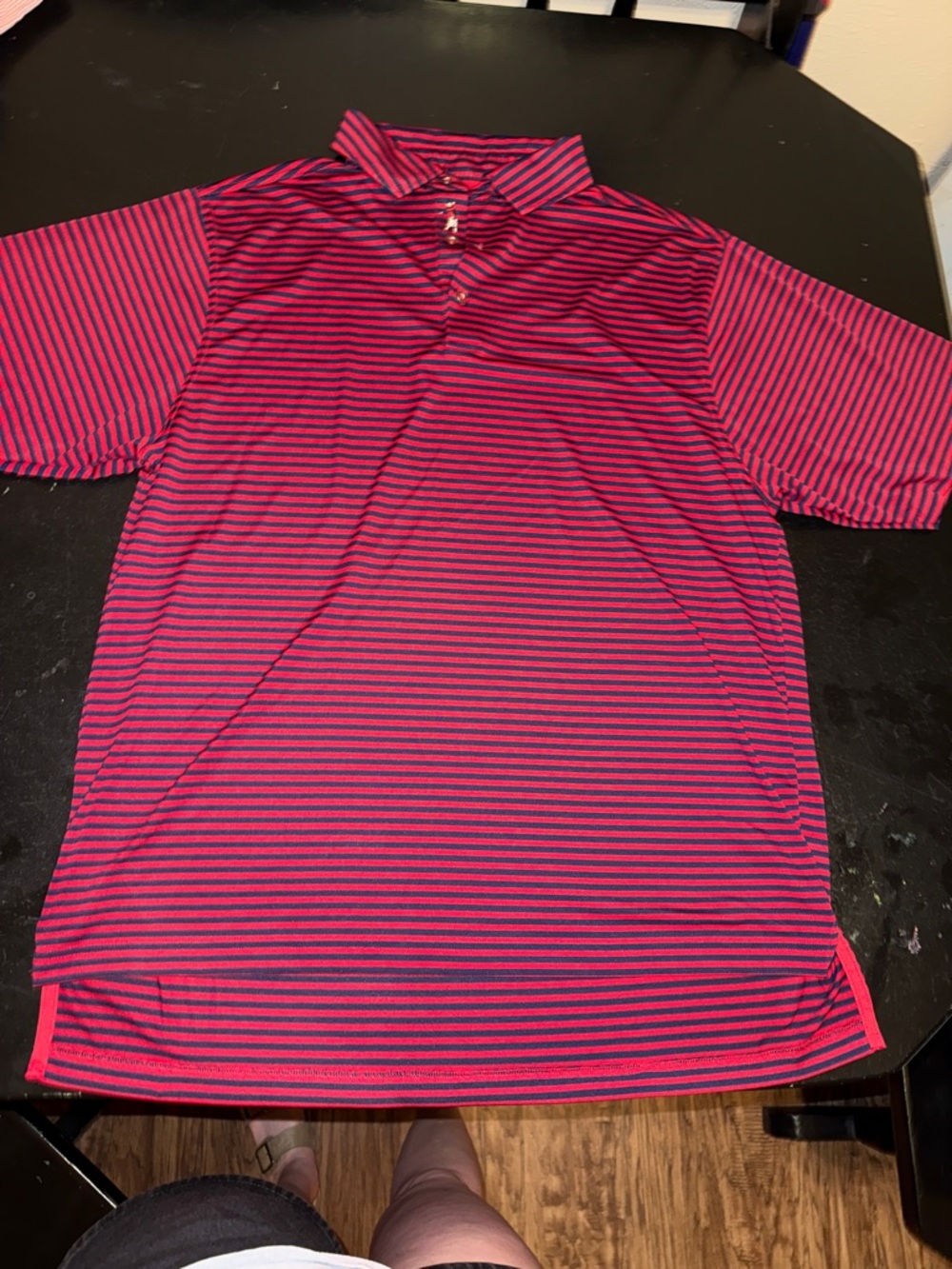 Bobby Jones red and Navy Striped Polo